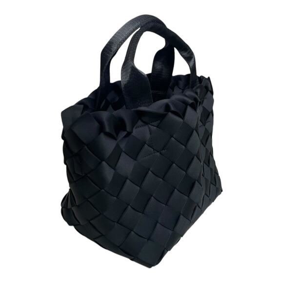 Naghedi Tangier Small Woven Neoprene Tote Bag Onyx - Picture 7 of 11